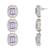 Traditional white stone drop dangle earrings for women (silver purple)