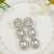 Traditional white stone drop dangle earrings for women (silver white)