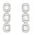 Traditional white stone drop dangle earrings for women (silver white)