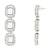 Traditional white stone drop dangle earrings for women (silver white)