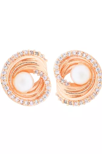 Rose special fashion cubic zirconia american diamoand stud earrings for women 