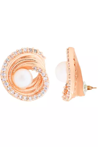 Rose special fashion cubic zirconia american diamoand stud earrings for women 