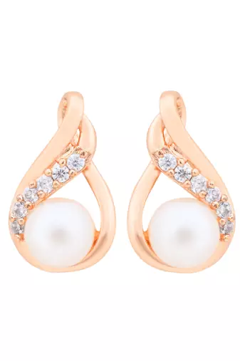 Rose special fashion cubic zirconia american diamoand stud earrings for women 