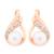 Rose special fashion cubic zirconia american diamoand stud earrings for women (e39rg)
