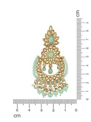 18k  chandbali kundan studded & beaded earrings for women  5