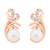 Fashion cubic zirconia diamoand stud earrings for women (rose gold)