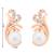 Fashion cubic zirconia diamoand stud earrings for women (rose gold)