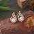Rose  fashion cubic zirconia american diamoand stud earrings for women (e41rg)