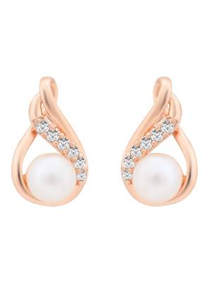Rose  fashion cubic zirconia american diamoand stud earrings for women  2