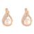 Rose  fashion cubic zirconia american diamoand stud earrings for women (e41rg)