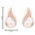 Rose  fashion cubic zirconia american diamoand stud earrings for women (e41rg)