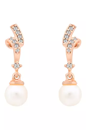 Rose   special fashion cubic zirconia american diamoand stud earrings for women 