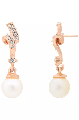 Rose   special fashion cubic zirconia american diamoand stud earrings for women 