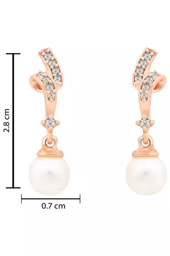 Rose   special fashion cubic zirconia american diamoand stud earrings for women 