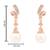 Rose   special fashion cubic zirconia american diamoand stud earrings for women (e43rg)