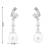 special fashion cubic zirconia american diamoand stud earrings for women (e43s)