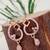 Rose  fashion cubic zirconia diamoand stud earrings for women (e45rg)