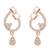 Rose  fashion cubic zirconia diamoand stud earrings for women (e45rg)