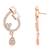 Rose  fashion cubic zirconia diamoand stud earrings for women (e45rg)