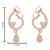 Rose  fashion cubic zirconia diamoand stud earrings for women (e45rg)