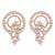 Rose  fashion cubic zirconia american diamoand stud earrings for women (e48rg)