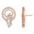 Rose  fashion cubic zirconia american diamoand stud earrings for women (e48rg)