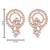 Rose  fashion cubic zirconia american diamoand stud earrings for women (e48rg)