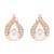 Rose  fashion cubic zirconia diamoand stud earrings for women (e49rg)