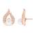 Rose  fashion cubic zirconia diamoand stud earrings for women (e49rg)