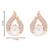 Rose  fashion cubic zirconia diamoand stud earrings for women (e49rg)