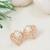 Rose  fashion cubic zirconia diamoand stud earrings for women (e50rg)