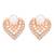 Rose  fashion cubic zirconia diamoand stud earrings for women (e50rg)