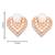 Rose  fashion cubic zirconia diamoand stud earrings for women (e50rg)