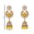 Traditional design handcrafted kundan & pearl earrings for women (e7275y)
