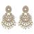 Traditional design handcrafted kundan & pearl earrings for women (e7276w)