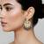 Traditional design handcrafted kundan & pearl earrings for women (e7277bl)