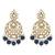 Traditional design handcrafted kundan & pearl earrings for women (e7277bl)