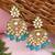 Traditional design handcrafted kundan & pearl earrings for women (e7277g)