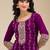 Beautiful Embroidered Vichitra Silk Fabric Straight Kurta, Palazzo and Dupatta Set