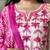 Off White South Cotton Embroidery Kurta Set with Pink Dupatta