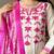 Off White South Cotton Embroidery Kurta Set with Pink Dupatta
