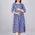 Blue aaysa floral printed pure cotton flared maternity maxi dress