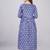 Blue aaysa floral printed pure cotton flared maternity maxi dress