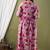 Pink aaysa floral printed pure cotton flared maternity maxi dress