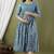 Blue aaysa floral printed pure cotton flared maternity maxi dress