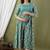 Sky blue aaysa floral printed pure cotton flared maternity maxi dress