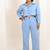 Ice blue cotton coord set