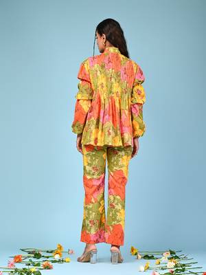 Multicolour printed shirt  coord 2