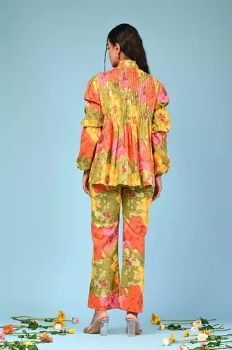 Multicolour printed shirt  coord