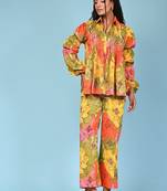 Multicolour printed shirt  coord